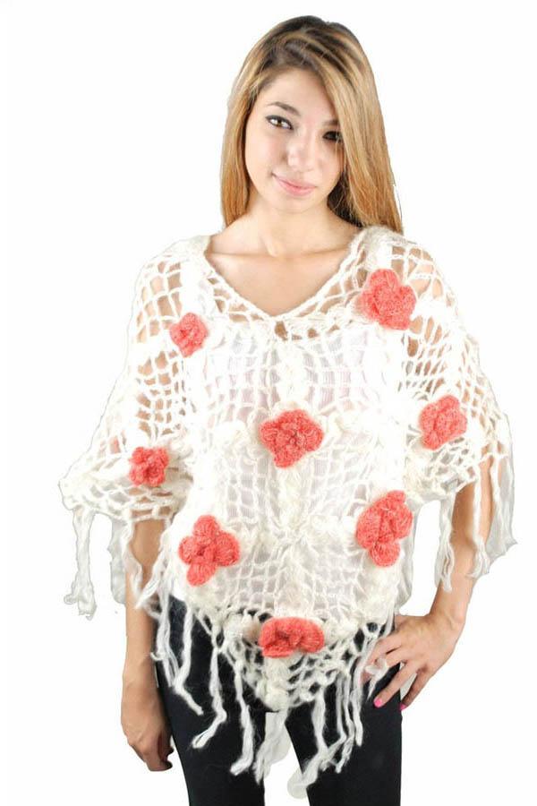 Lakhays floral poncho