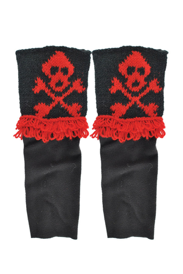 Skull knit boot sleeves