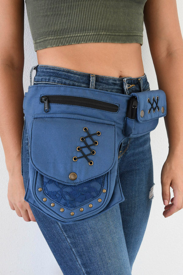 Cotton Practical Fannypack Waistbag Travel Utility Belt