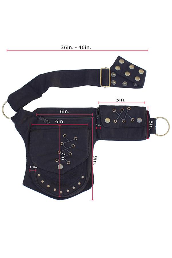 Cotton Practical Fannypack Waistbag Travel Utility Belt