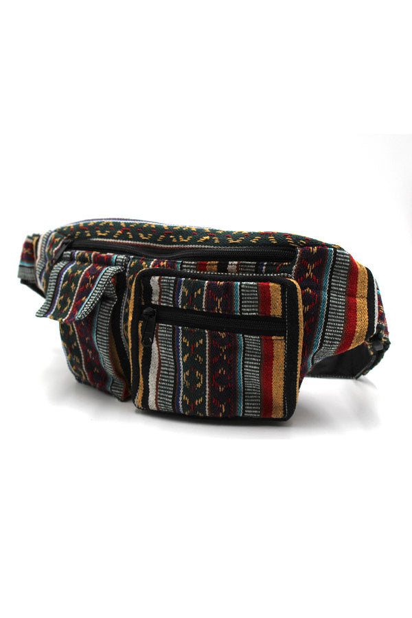 Cotton fanny Pack Utility Waist Belt Bag-multi