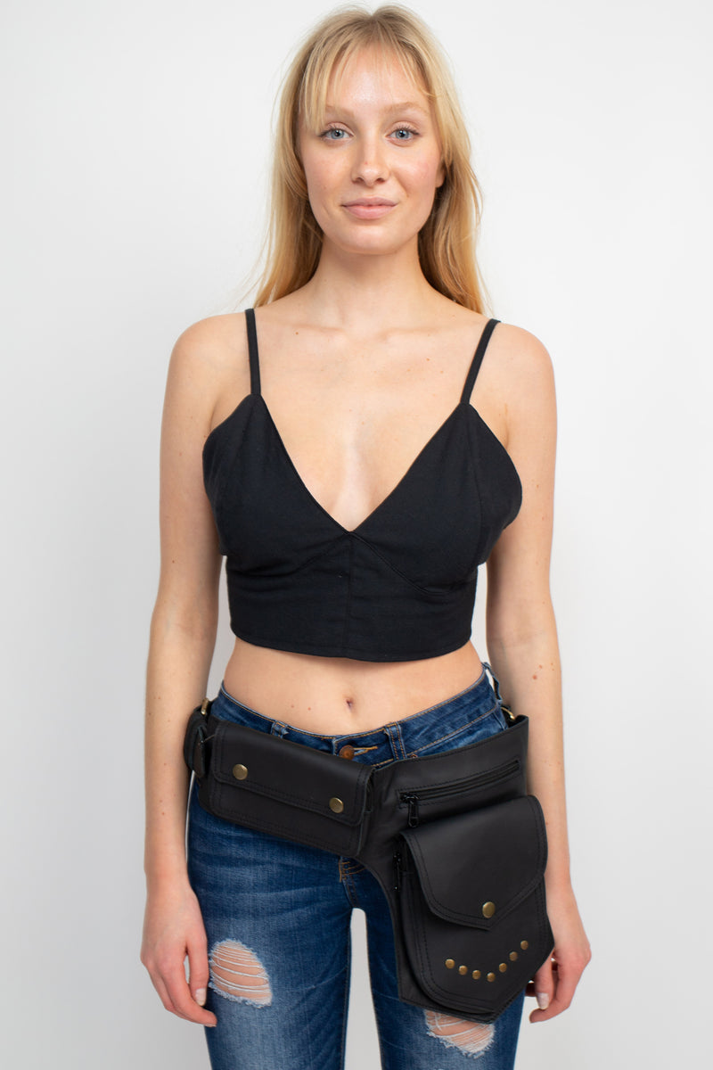 Zip Top Hip Bag – 4.3-09  Fine Leather Handbag by Hip Bag Company