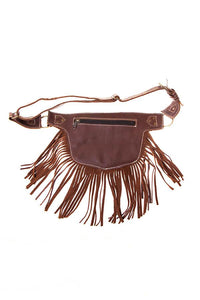 The Funky Fringe Traveler - A Leather Hip Bag Belt