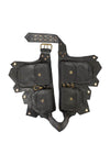 Unisex Leather Multiple Pocket festival hip waist utiliy bag