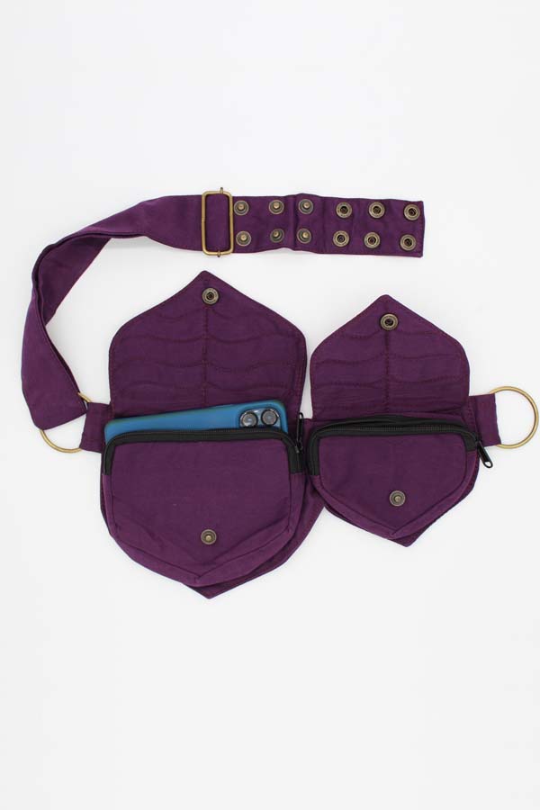 Cotton two Leaf Pocket Waist Belt – Lakhay-Retail