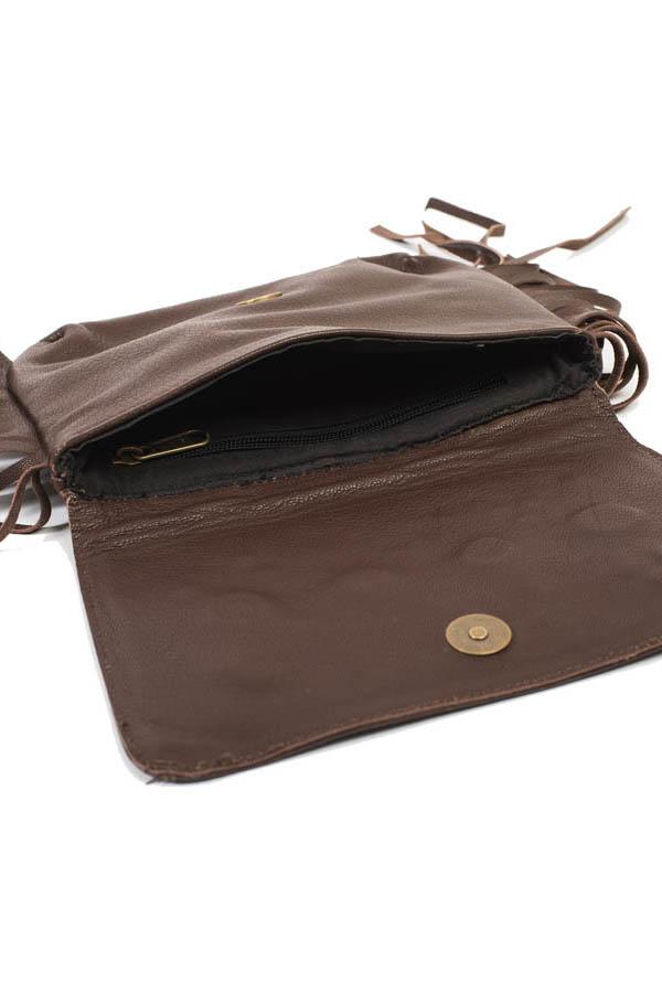 D-Ring Leaf Belt Bag: Leather Hip Bag w/ Studs, Lacing & Magnet Closure –  Lakhay-Retail