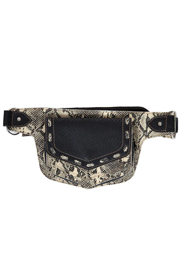 Exotic leathers belt bag