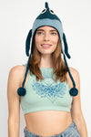 Unisex Winter Woolen Animal Dolphin Hat Beanie-Blue-one Size
