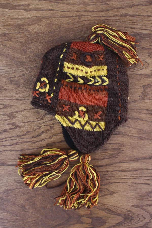Patch knit snowboarding hat
