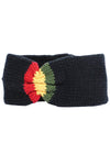 Unisex knit Rasta Reggae winter headband-Black