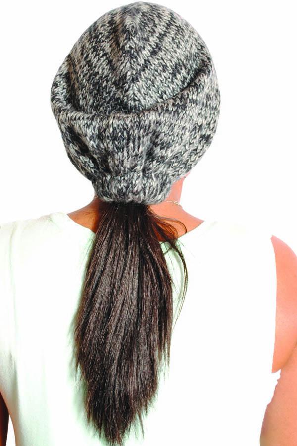 Colorblend Slouchy Beanie With Knot
