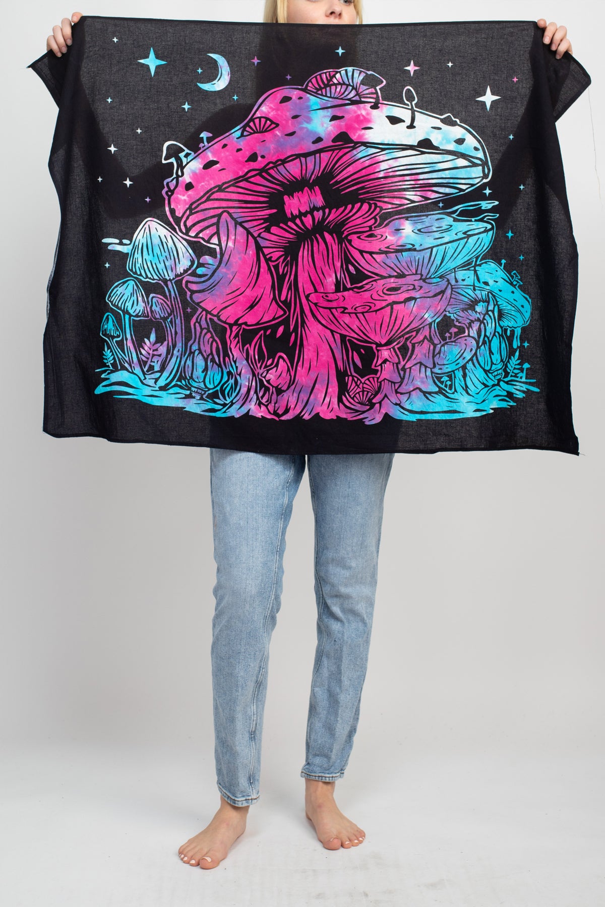 Tie dye mushroom tapestry sales