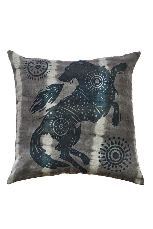 Tiedye Spirit Animal Throw Pillow