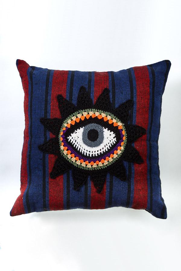 Hand Crocheted Third Eye Throw Pillow