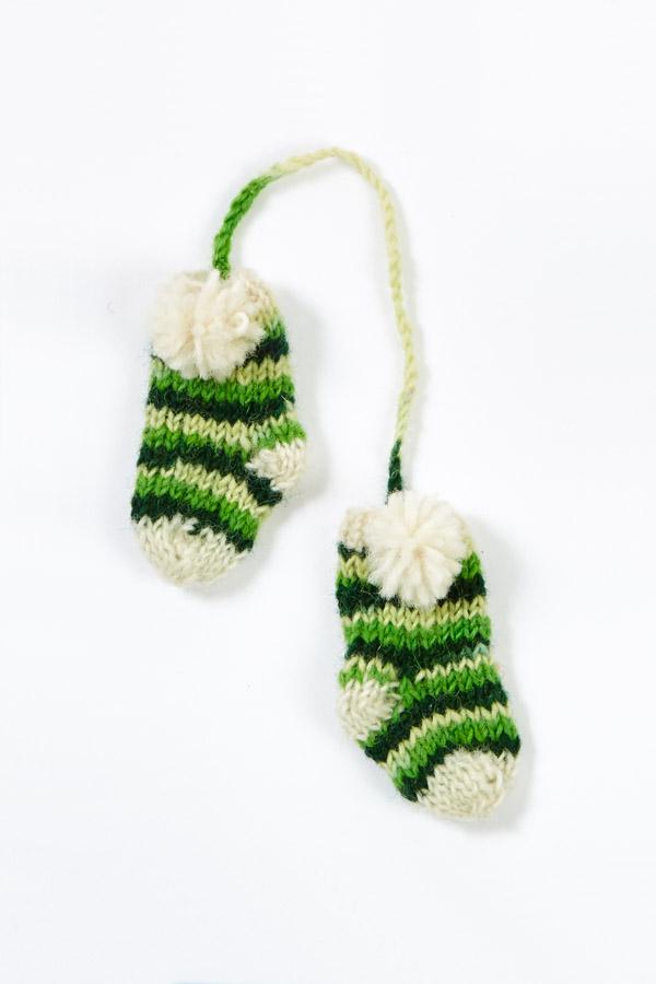 Hand Knit Tiedye Stocking Ornament