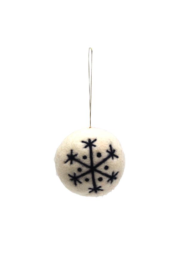 Snowflake Ball Ornament: 3pcs/Pkt