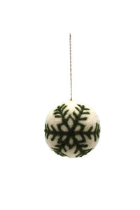Snowflake Ball Ornament: 3pcs/Pkt
