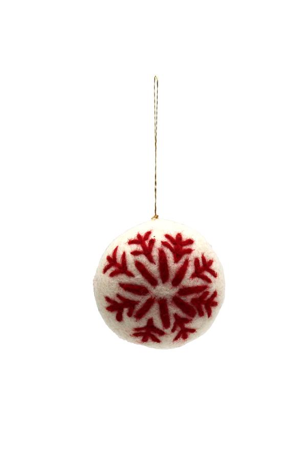 Snowflake Ball Ornament: 3pcs/Pkt