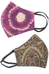 Vintage/Tiedye Print Face Mask