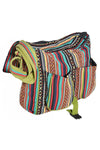 Cotton canvas bohemian hippie messenger bag-Olive-One size