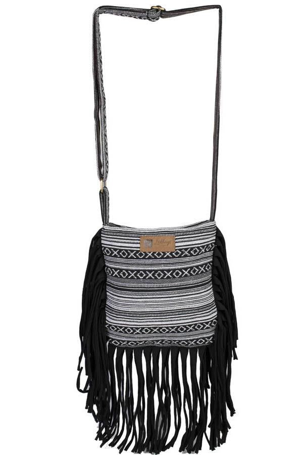 Vintage Boho Leather Fringe Crossbody Bag