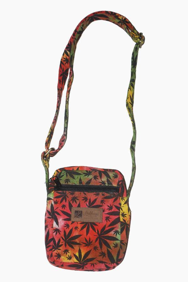 Hippie Rasta Marijuana Leaf Small Crossbody Bag
