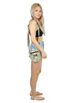 Hippie Rasta Marijuana Leaf Small Crossbody Bag