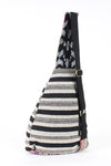 Rustic Stripe Crossbody Sling Backpack