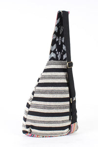 Rustic Stripe Crossbody Sling Backpack