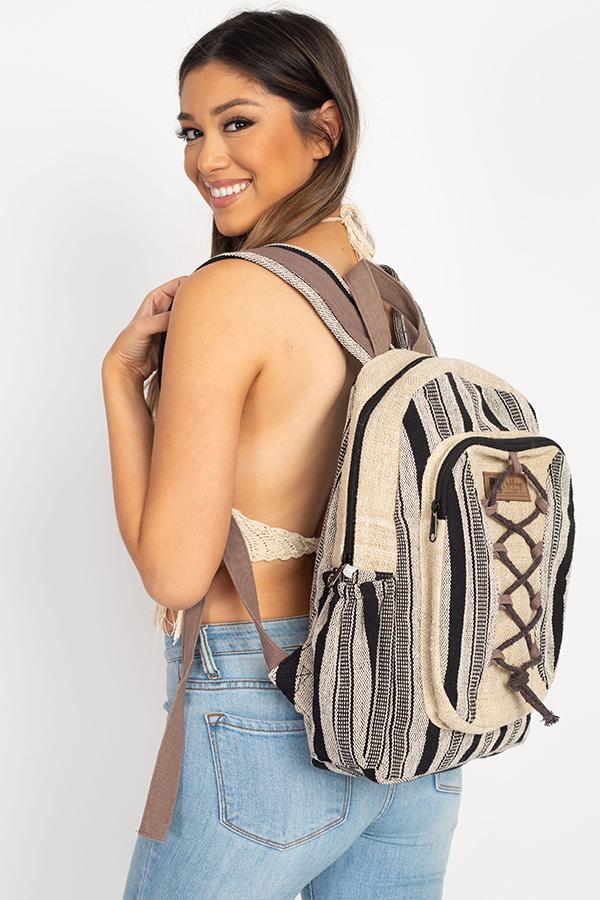 Hemp Rustic Stripe Backpack