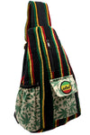 Rasta Stripe Crossbody Sling Backpack