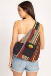 Rasta Stripe Crossbody Sling Backpack