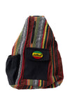 Rasta Stripe Crossbody Sling Backpack