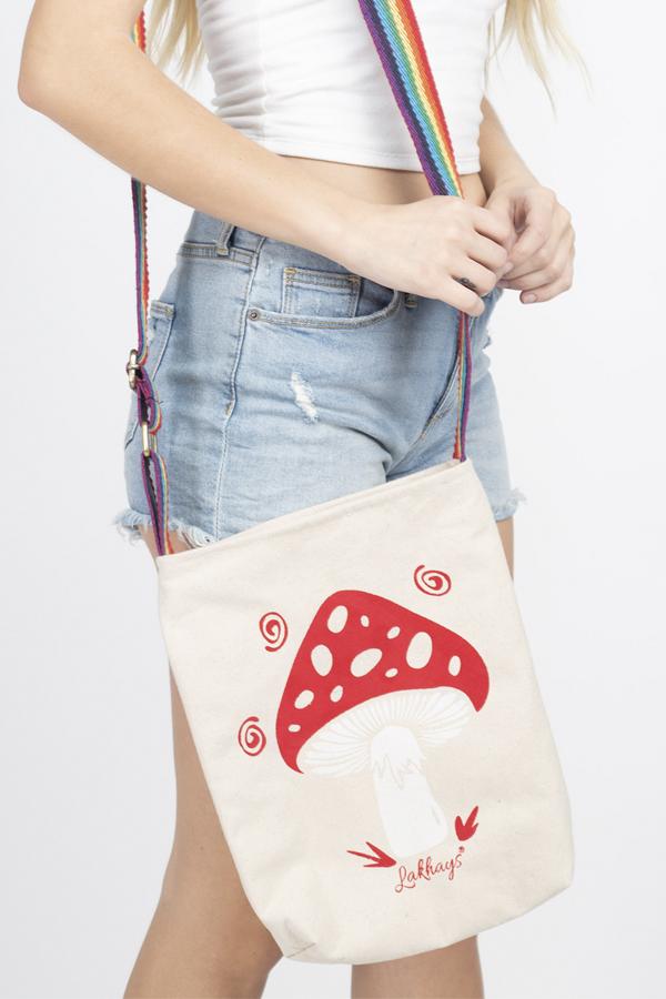 Canvas Printed Crossbody Bag