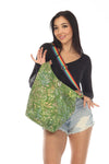 Tie Dye Succulent CrossBody Hobo Bag